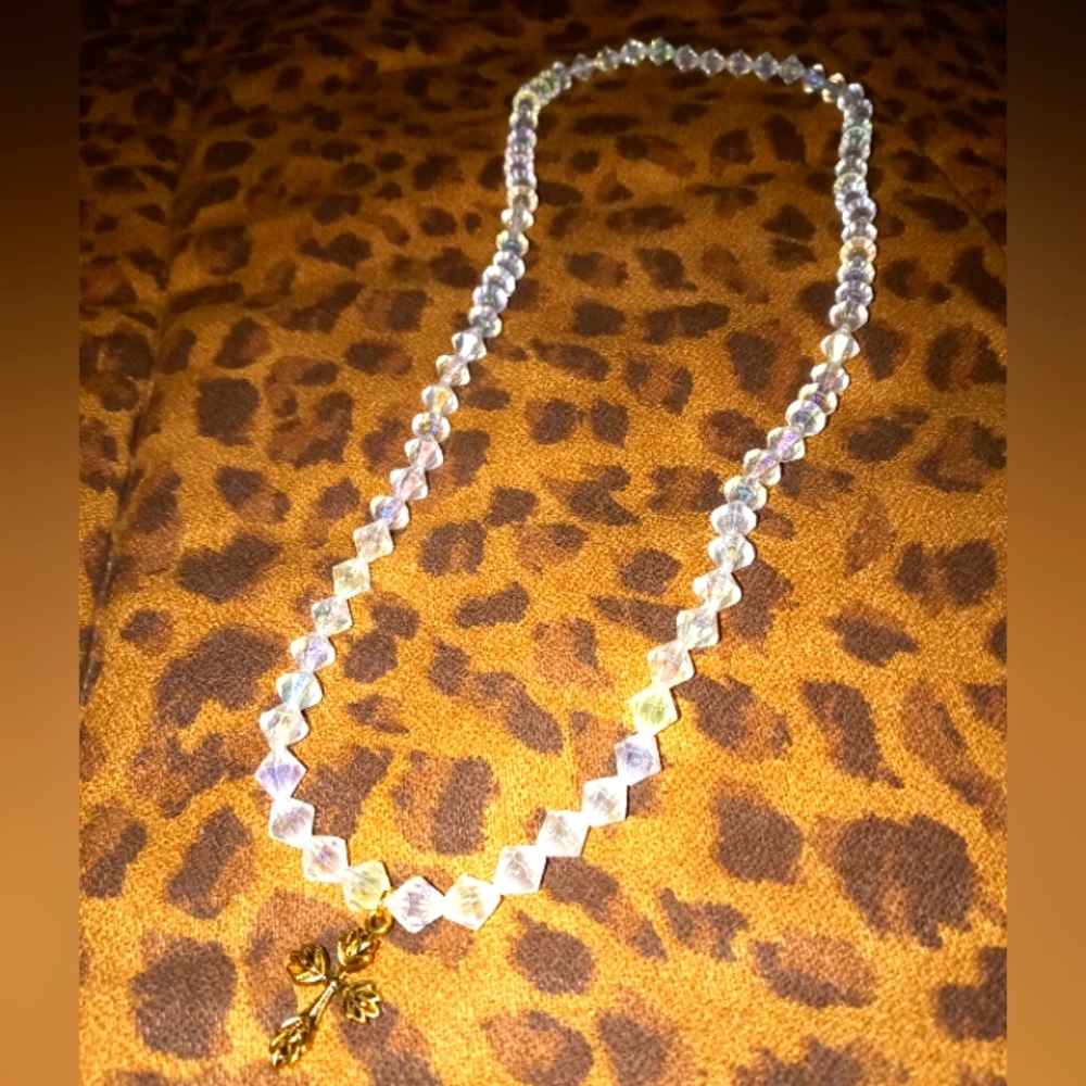 Gold cross fancy charm necklace (2)